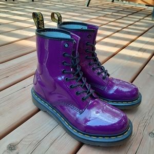 Purple Patent Leather Dr. Martens Boots
